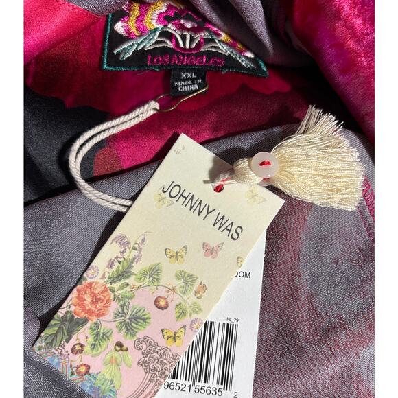 NWT | Size XXL | JOHNNY WAS Women’s Vesna Velvet Velour Silk-Blend Shift Dress - Picture 12 of 13